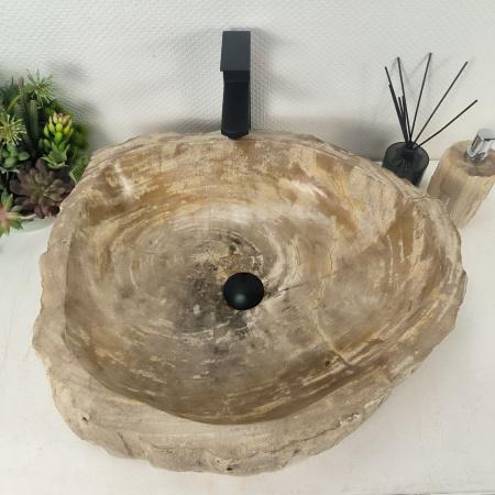 Каменная раковина из окаменелого дерева OD-04661 (60*53*16) 0176 из натурального камня