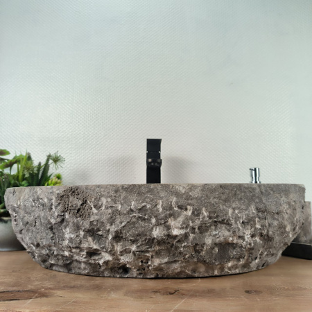 Каменная раковина из мрамора Erozy Grey EM-04668 (61*42*15) 0189 из натурального камня