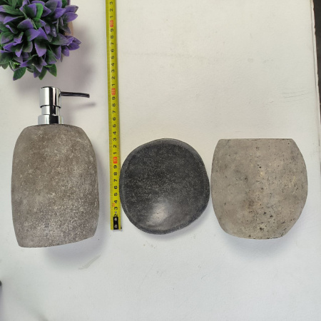 Набор из речного камня 4 предмета RN-02872 поднос 34см*34см