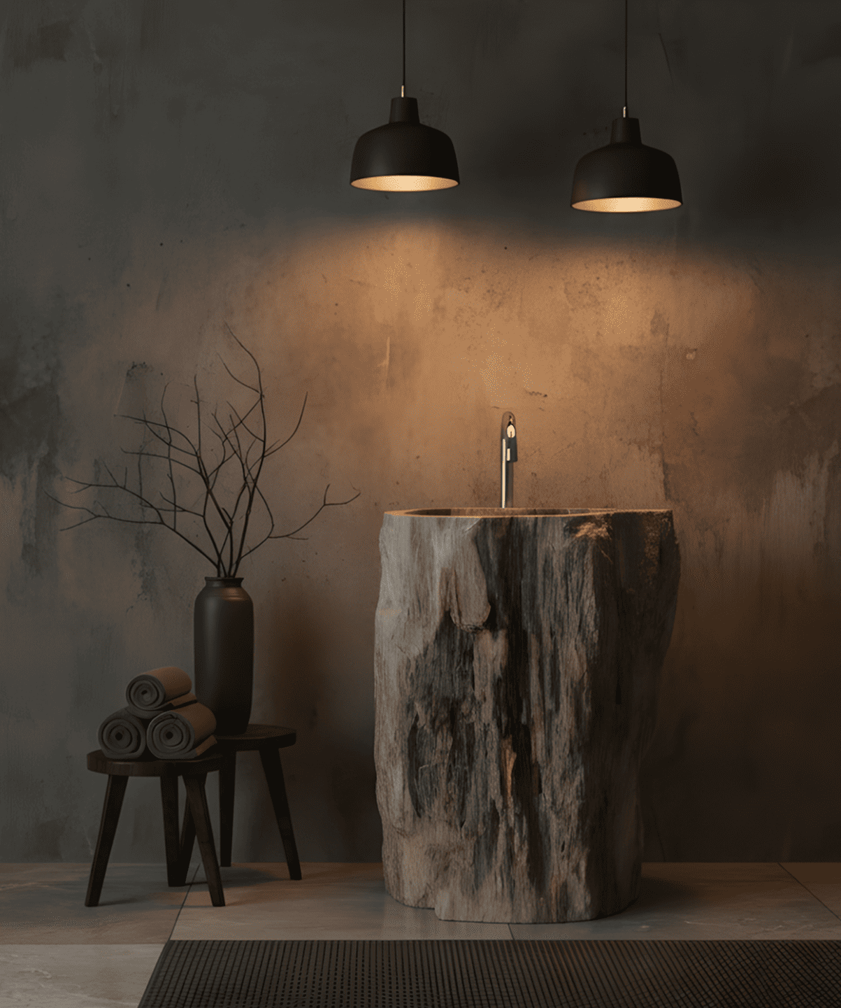 Каменные напольные раковины