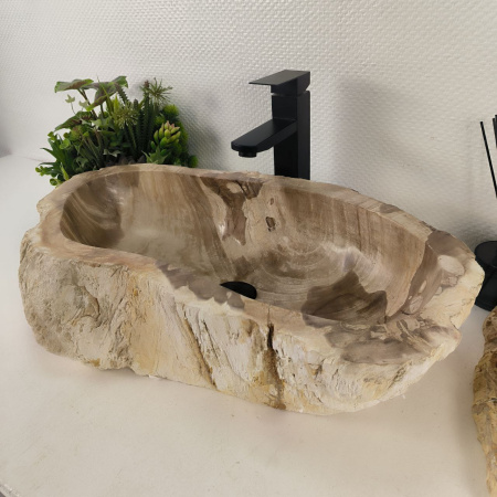 Каменная раковина из окаменелого дерева OD-04760 (61*36*15) 0176 из натурального камня