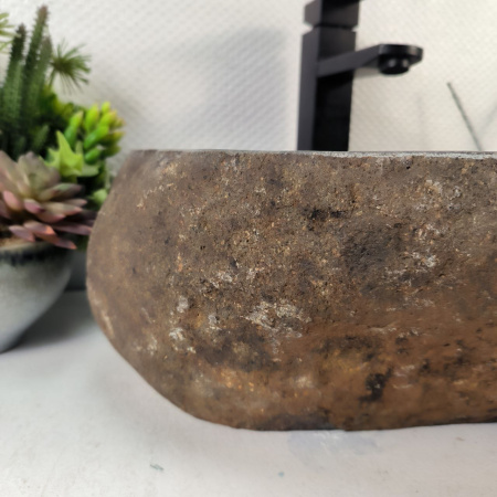 Каменная раковина из речного камня RS-05287 (45*34*15) 0861 из натурального камня