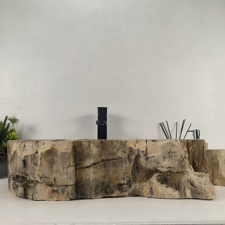 Каменная раковина из окаменелого дерева OD-04767 (63*42*16) 0181 из натурального камня
