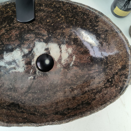 Каменная раковина из речного камня RS-05230 (53*37*15) 0862 из натурального камня