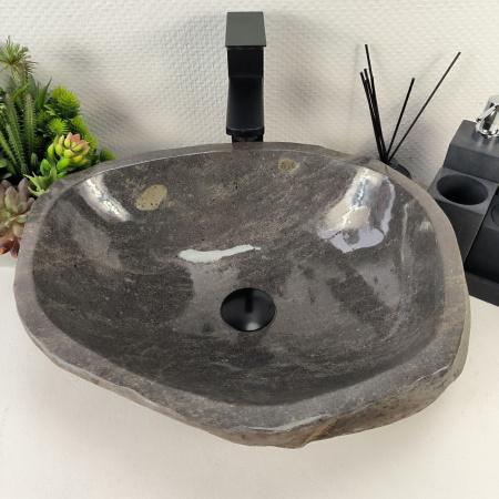 Каменная раковина из речного камня RS-04918 (47*40*15) 0856 из натурального камня