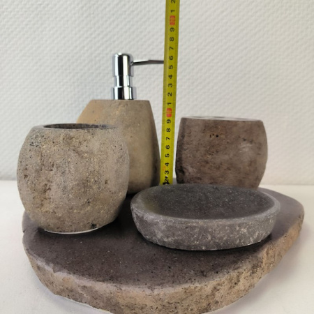 Набор из речного камня 5 предмета RN-03736 c подносом 147