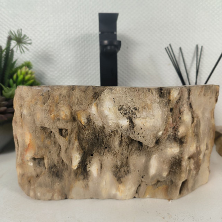 Каменная раковина из окаменелого дерева OD-04635 (35*30*15) 0174 из натурального камня