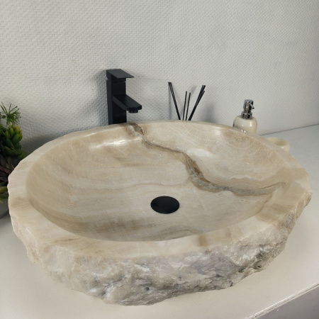 Каменная раковина из оникса Erozy White EO-04279 (62*52*16) 0215 из натурального камня