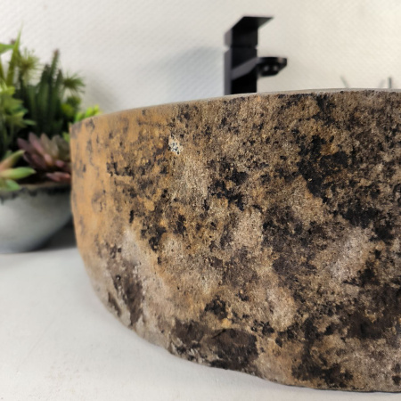 Каменная раковина из речного камня RS-05275 (48*38*15) 0861 из натурального камня