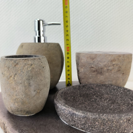 Набор из речного камня 5 предмета RN-03744 c подносом 147