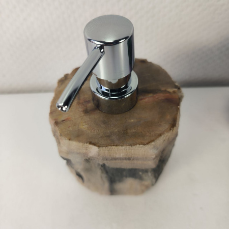 Дозатор для мыла из окаменелого дерева DOD-04695 (11*9*21) 0217из натурального камня 