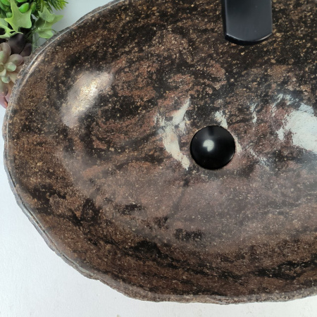 Каменная раковина из речного камня RS-05230 (53*37*15) 0862 из натурального камня