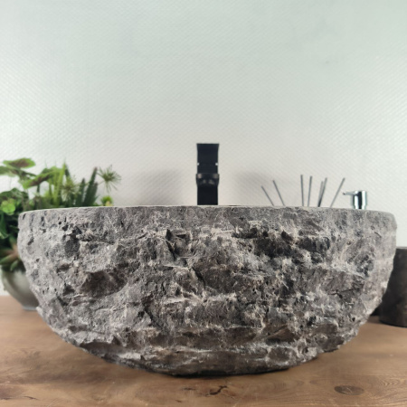 Каменная раковина из мрамора Erozy Grey EM-04683 (46*46*15) 0185 из натурального камня