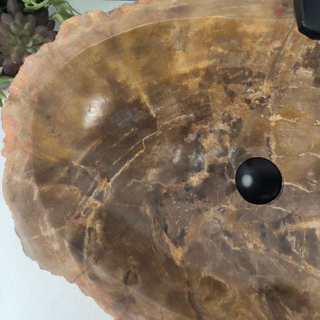 Каменная раковина из окаменелого дерева OD-04761 (61*36*15) 0176 из натурального камня