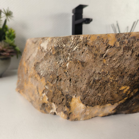 Каменная раковина из окаменелого дерева OD-04758 (57*55*15) 0176 из натурального камня