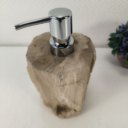 Дозатор для мыла из окаменелого дерева DOD-04711 (10*11*21) 0217 из натурального камня