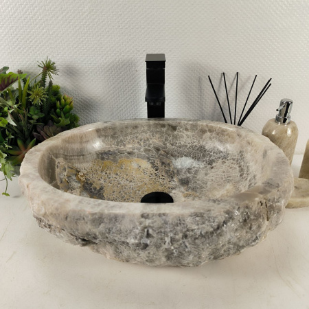 Каменная раковина из оникса Erozy Grey EO-04607 (48*38*16) 0183 из натурального камня