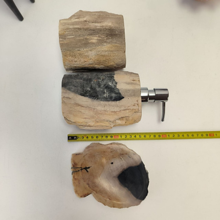 Набор из окаменелого дерева 4 предм Fossil Set NF-03072 поднос 30см*33см