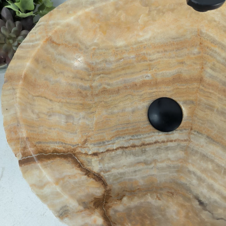 Каменная раковина из оникса Erozy Green EO-04622 (52*41*16) 0162 из натурального камня