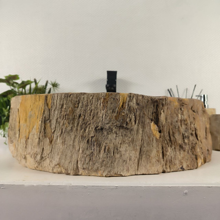 Каменная раковина из окаменелого дерева OD-04768 (53*52*15) 0176 из натурального камня