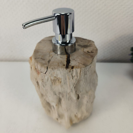 Дозатор для мыла из окаменелого дерева DOD-04703 (10*10*21) 0217 из натурального камня