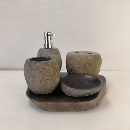 Набор из речного камня 5 предмета RN-03730 c подносом 147