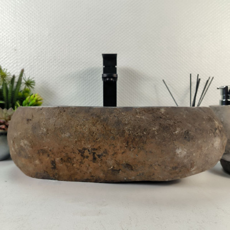 Каменная раковина из речного камня RS-05287 (45*34*15) 0861 из натурального камня