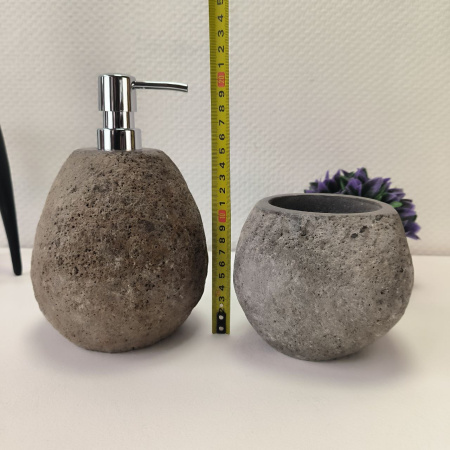 Набор из речного камня 2 предмета RN-03139 дозатор, стаканчик