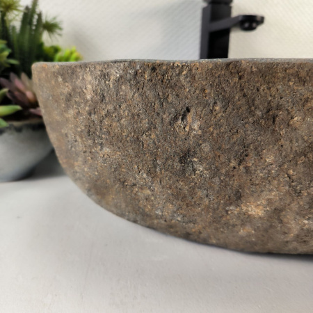 Каменная раковина из речного камня RS-05279 (56*44*16) 0862 из натурального камня