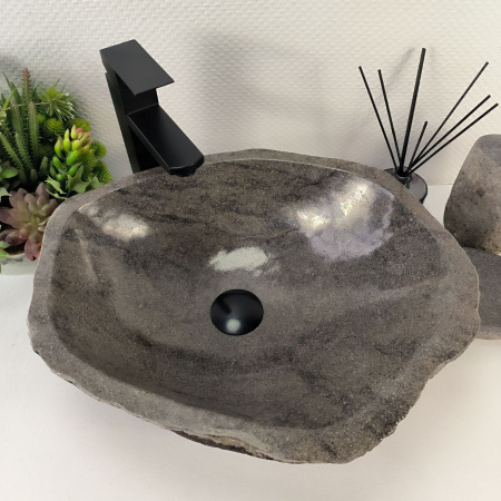 Каменная раковина из речного камня RS-05145 (46*39*15) 0856 из натурального камня
