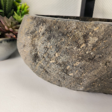 Каменная раковина из речного камня RS-04887 (49*38*15) 0856 из натурального камня