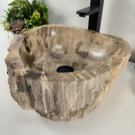 Каменная раковина из окаменелого дерева OD-04339 (44*41*15) 0175 из натурального камня
