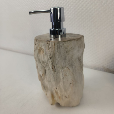 Дозатор для мыла из окаменелого дерева DOD-04703 (10*10*21) 0217 из натурального камня