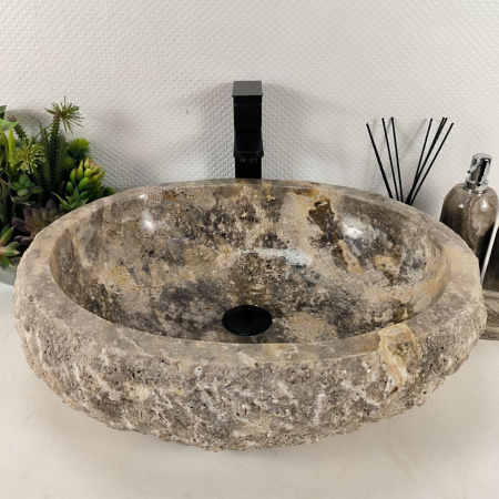 Каменная раковина из оникса Erozy Grey EO-04599 (55*44*16) 0184 из натурального камня