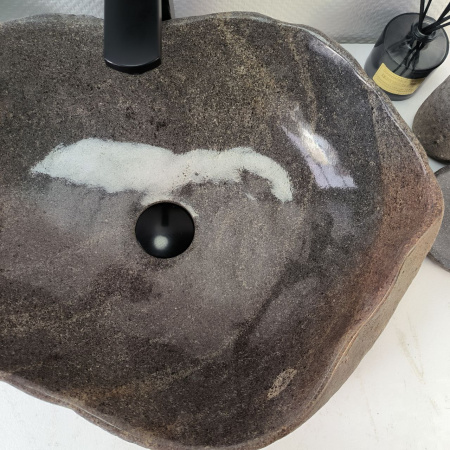 Каменная раковина из речного камня RS-05232 (52*40*15) 0862 из натурального камня