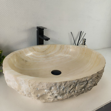 Каменная раковина из оникса Erozy White EO-04362 (60*52*16) 0215 из натурального камня